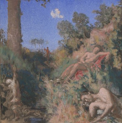 बाथर्स, c.1903 (पेपरबोर्ड पर पेस्टल और वॉटरकलर) द्वारा केर जेवियर रसेल