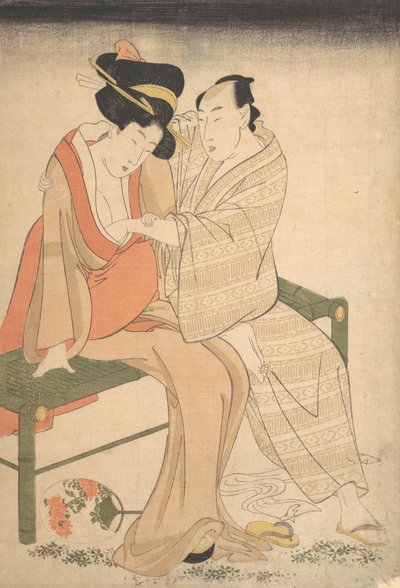 प्रेमियों की एक जोड़ी, 1795। द्वारा किटगावा उतामारो