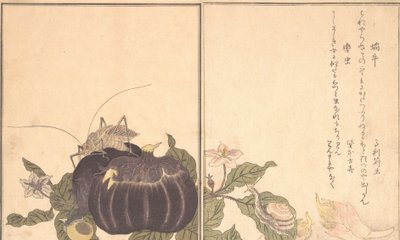 लैंड स्नेल कटत्सुमुरी, जायंट कैटीडिड कुत्सुवामुशी..., 1788। द्वारा किटगावा उतामारो