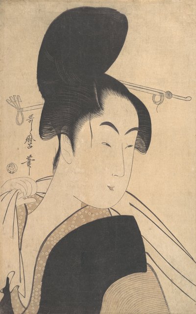 स्नान के बाद महिला, ca. 1795. द्वारा किटगावा उतामारो