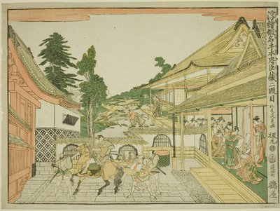 अधिनियम II (निदानमे), श्रृंखला quot;वफादार अनुचरों के भंडार के परिप्रेक्ष्य चित्र (उकी-ए कनाडेहोन चुशिंगुरा)quot; से द्वारा किताबो मासायोशी