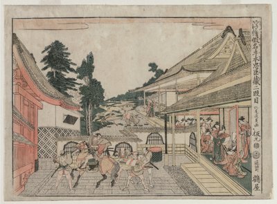 चुशिंगुरा: द ट्रेजर हाउस ऑफ़ लॉयल्टी के लिए श्रृंखला परिप्रेक्ष्य चित्रों से अधिनियम II, सी। 179 द्वारा किताबो मासायोशी