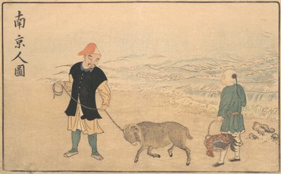 नानकिन के एक आदमी की तस्वीर, 1789। द्वारा किताबो मासायोशी