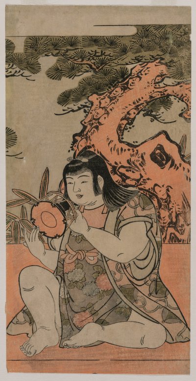 गुड़िया हाथ से ढोल बजाती हुई द्वारा Kitao Shigemasa