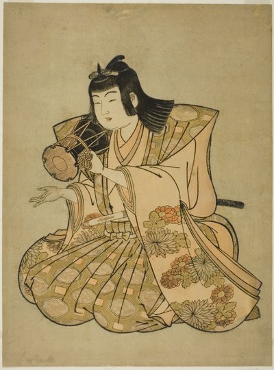 द हैंड-ड्रम प्लेयर, पांच संगीतकारों की एक अनाम श्रृंखला से द्वारा Kitao Shigemasa