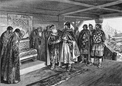 इज़ियास्लाव II मस्टीस्लाविच और वियाचेस्लाव I व्लादिमीरोविच, 1890 द्वारा कल्वादि वासिलिविच लेबेदेव