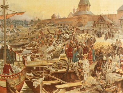 नोवगोरोड हार्बर, 1907 द्वारा कल्वादि वासिलिविच लेबेदेव