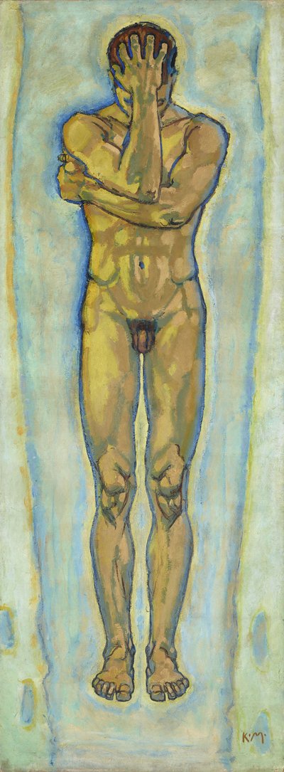 पुरुष नग्न पीला और नीला, सी। 1913। द्वारा Koloman Moser