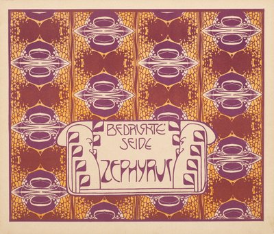 मुद्रित रेशम Zephyr, 1901। द्वारा कोलमन मोजर