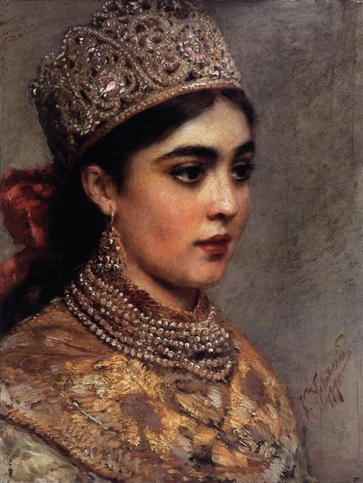 द बॉयर वुमन, 1890 द्वारा कॉन्स्टेंटिन एगोरोविच माकोवस्की