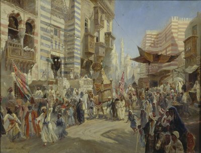 1876 में काहिरा में पवित्र कालीन पर हाथ द्वारा कॉन्स्टेंटिन एगोरोविच माकोवस्की