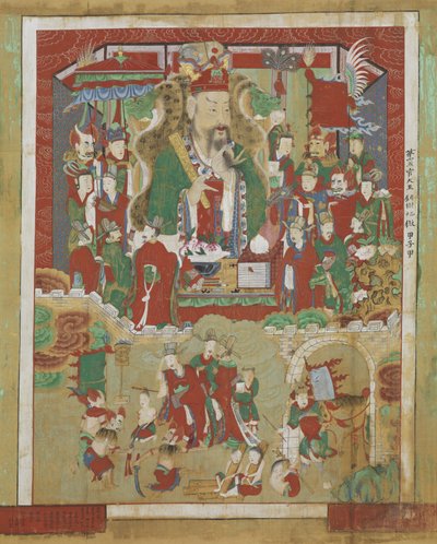ओगवान, नरक के चौथे राजा, 1798 द्वारा कोरियाई स्कूल