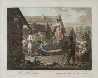 गेम ऑफ जंपिंग ऑन अ बोर्ड, सीए 1812 द्वारा Korneev