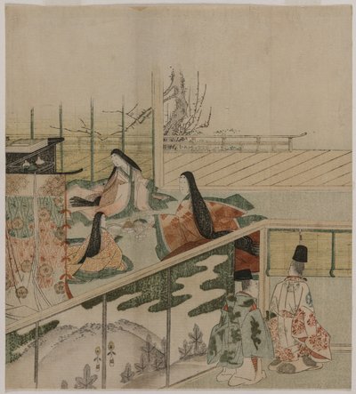 कोर्ट लेडीज़ मेकिंग डॉल, 1790। द्वारा कूबो शुमन