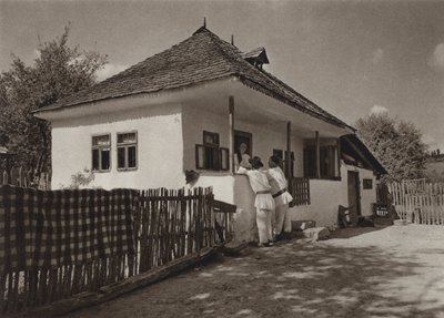 रोमानिया: वोइनेस्टी, किसान घर (बी/डब्ल्यू फोटो) द्वारा कर्ट Hielscher