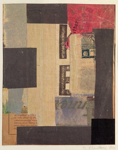 कोलाज, 1923 द्वारा कर्ट Schwitters