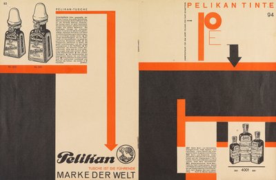 Merz 11 पेलिकन इंक विज्ञापन, 1924। द्वारा कर्ट Schwitters