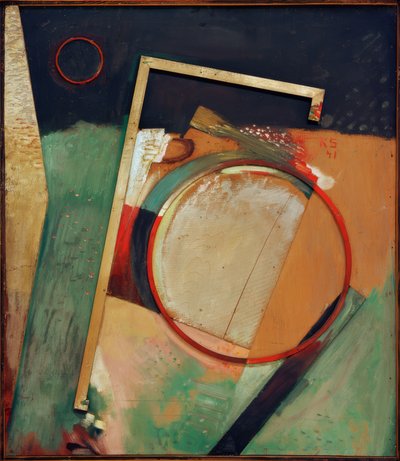 शीर्षक रहित (अंगूठी और फ्रेम के साथ चित्र) द्वारा कर्ट Schwitters