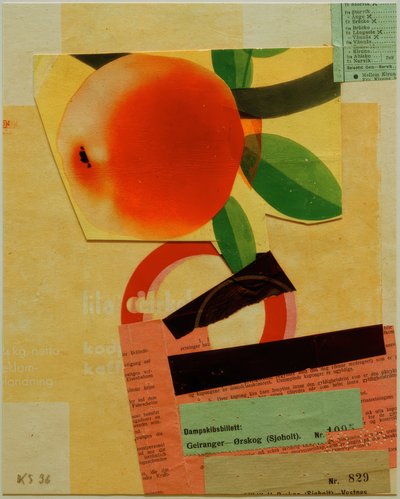 शीर्षक रहित (लाल सेब के साथ) द्वारा कर्ट Schwitters