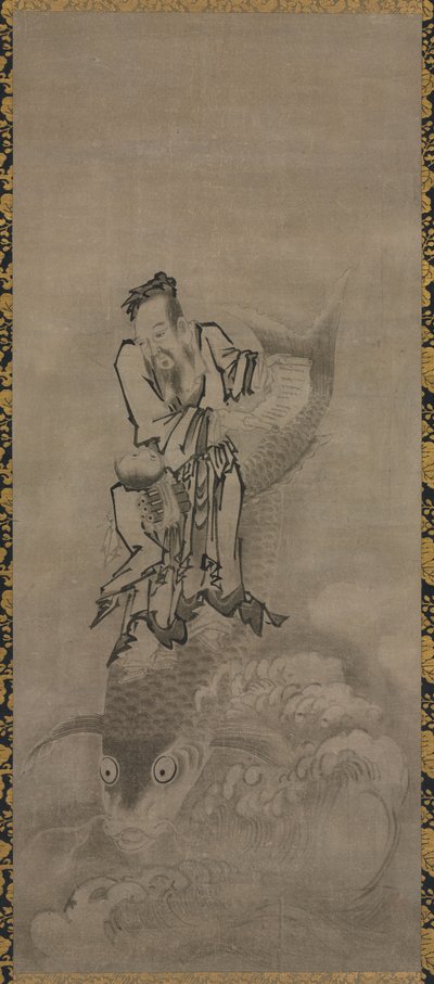 Daoist Immortals के साथ होतेई, 1600 के दशक के अंत में 1700 के दशक की शुरुआत में। द्वारा क्यूसेकी टोमोनोबु
