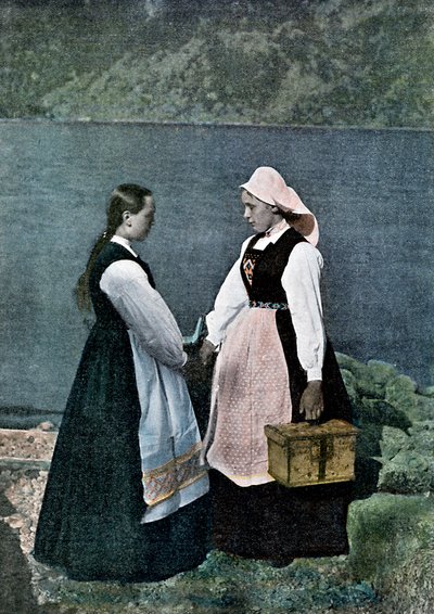 पोस्टवुमन, सोग्नाफजॉर्डन, नॉर्वे, c1890 द्वारा एल बोलांगेर