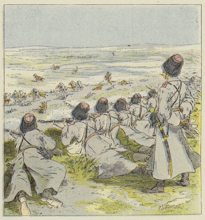 Cossacks द्वारा कासन सड़क की रक्षा द्वारा एल। Malespine