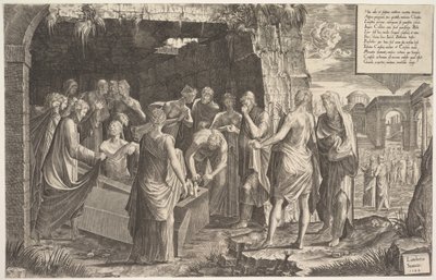 लाजर की स्थापना, 1544। द्वारा लैम्बर्ट सुवियस