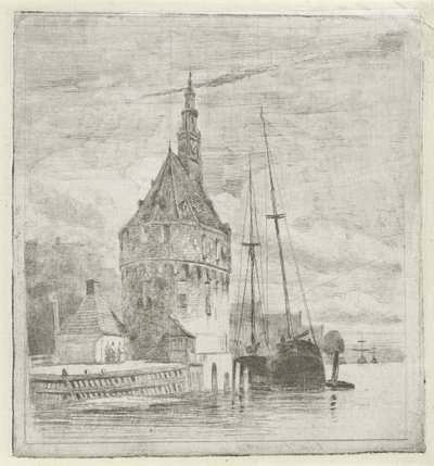 पानी पर टावर द्वारा लैंबर्टस हार्डेनबर्ग