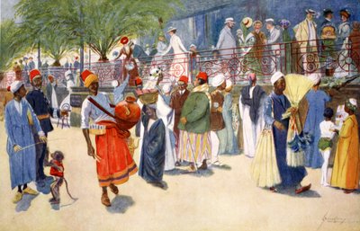 काहिरा क्यूरियोस, या द शेफर्ड्स फ्लॉक, 1908। द्वारा लांस ठाकरे