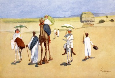 राउंड द पिरामिड, 1908। द्वारा लांस ठाकरे