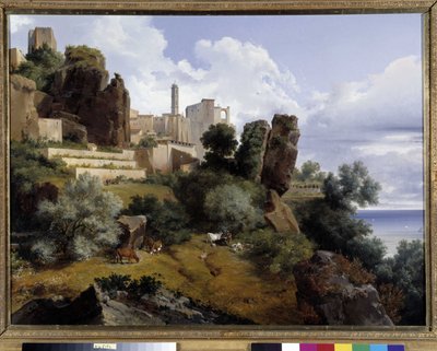 Roquebrune का दृश्य, इटली (कैनवास पर तेल) द्वारा लैंसलॉट थियोडोर टर्पिन डी क्रिसे
