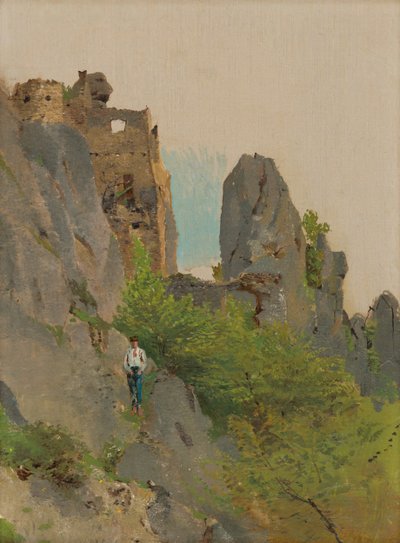 सू-ओवेस्क खंडहर का दृश्य, 1875-85 द्वारा लास्ज़लो मेद्यांसज़स्की