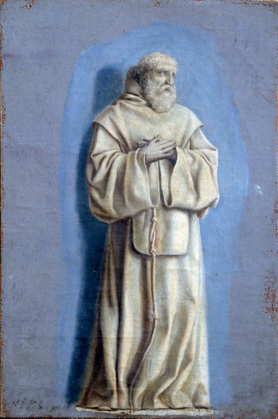 सेंट फ्रेंकोइस डी पौले (1416-1507), लॉरेंट डी ला हायर (1606-1656) 17 वीं शताब्दी के सूर्य द्वारा कैनवास पर कैमियो के साथ ऑर्डर ऑफ मिनिम्स पेंटिंग के संस्थापक। 0,36 x 0,23 मीटर पेरिस। लौवरे संग्रहालय द्वारा लॉरेंट डे ला हाइरे