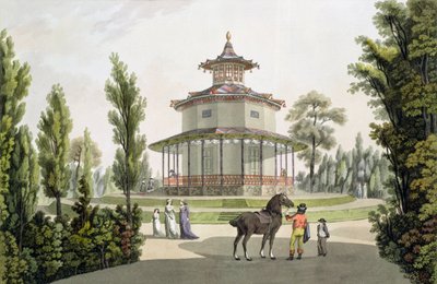 जोहान ज़िगलर (c.1750-c.1812), 1792 द्वारा उत्कीर्ण चीनी समर हाउस, पैलेस ऑफ लिचेंस्टीन का आइज़ग्रब में दृश्य द्वारा लारेंस जैंचा