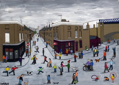 रॉफेल स्ट्रीट, 2015, (कैनवस पर ऐक्रेलिक और इंक) द्वारा Lee Sellers
