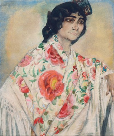 गिटाना, लगभग 1914 (कागज़ पर पेस्टल और जल रंग) द्वारा लियो गेस्टेल