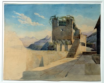सराय की छत। लियो वॉन क्लेंज़ द्वारा पेंटिंग (1784-1864) द्वारा लियो वॉन क्लेंज़े