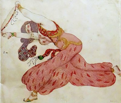 Almee। एन। रिमस्की-कोर्साकोव, 1910 द्वारा बैले शेहर्ज़ादे के लिए पोशाक डिजाइन द्वारा Leon Bakst