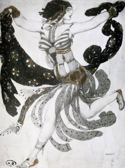 क्लियोपेट्रा, बैले पोशाक डिजाइन, 1909 द्वारा लियोन बक्स्तो