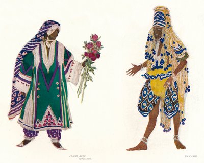 रूसी बैले Le Dieu Bleu के लिए पोशाक डिजाइन, c1912 द्वारा लियोन बक्स्तो