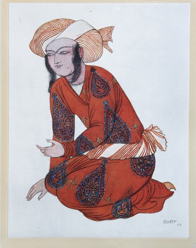 एन। रिमस्की-कोर्साकोव द्वारा बैले शेहर्ज़ादे के लिए पोशाक डिजाइन, 1922 द्वारा लियोन बक्स्तो