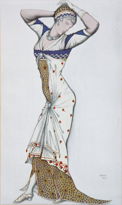 एक आधुनिक पोशाक का डिजाइन, 1910 का दशक द्वारा लियोन बक्स्तो