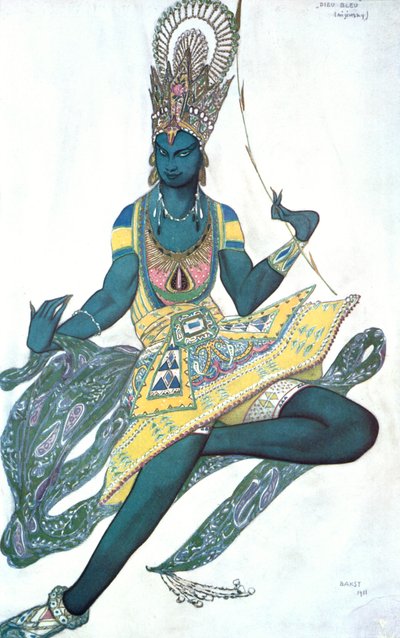 द ब्लू गॉड द ब्लू गॉड, बैले पोशाक डिजाइन, 1911 द्वारा लियोन बक्स्तो