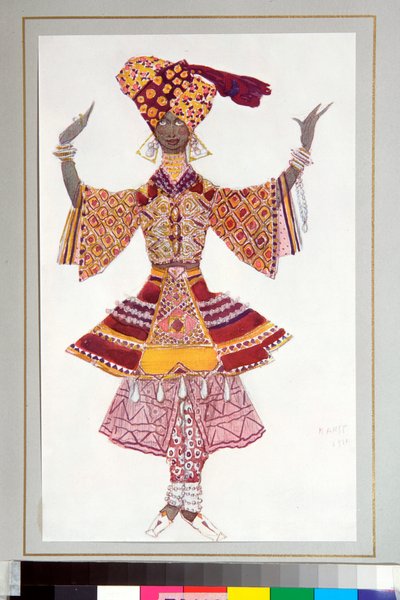 रूसी बैले - सी मिशेल फोकिन द्वारा निर्देशित बैले "द ब्लू गॉड" के लिए तैयार की गई पोशाक द्वारा लियोन बक्स्तो
