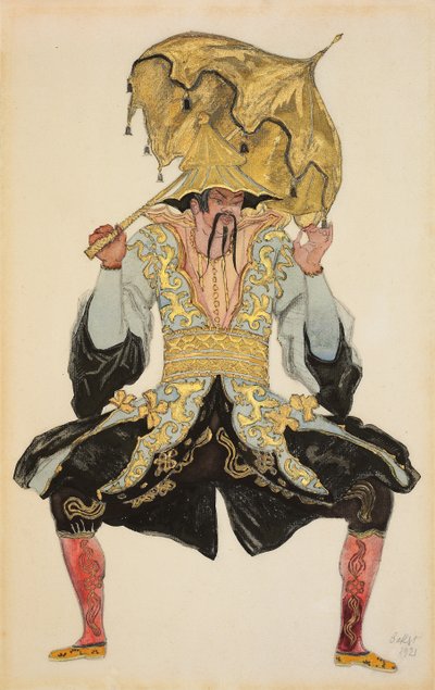 "स्लीपिंग ब्यूटी" के लिए चीनी मंदारिन, पोशाक डिजाइन, 1921 द्वारा लियोन बक्स्तो