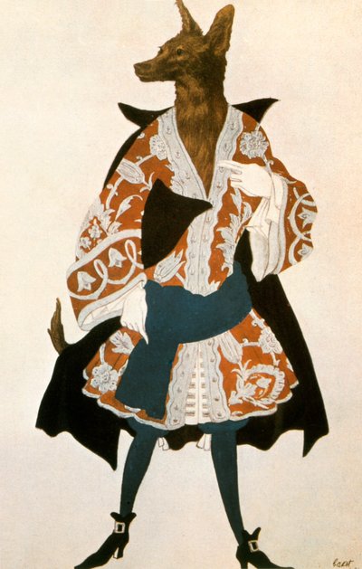 द स्लीपिंग ब्यूटी वुल्फ, 1921 द्वारा Leon Bakst
