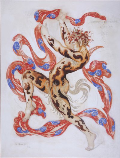 सी। डेबसी द्वारा वासलेट एनजिंस्की इन द बैलेट द दोपहर द्वारा Leon Bakst