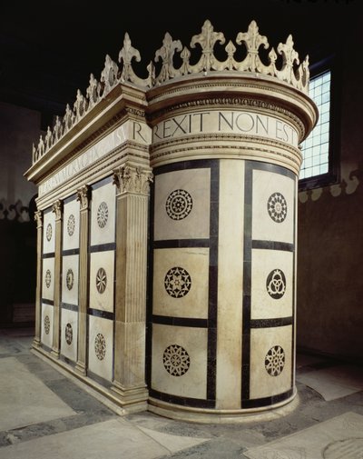 Capella Rucellai, 1467 (संगमरमर) में पवित्र सेपुल्रे का छोटा मंदिर द्वारा Leon Battista Alberti