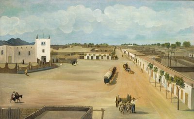 ओल्ड मेसिला प्लाजा, सीए। 1885-1886। द्वारा लियोन ट्रूससेट