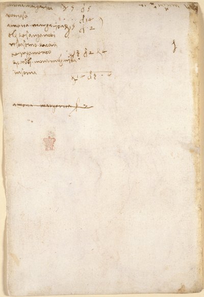 अरुंडेल 263, f.149v, घरेलू बिलों का मिलान (लियोनार्डो के हाथ में नहीं) (1504), #39;कोडेक्स अरुंडेल#39; से (कागज़ पर कलम और स्याही) द्वारा लियोनार्डो दा विंची